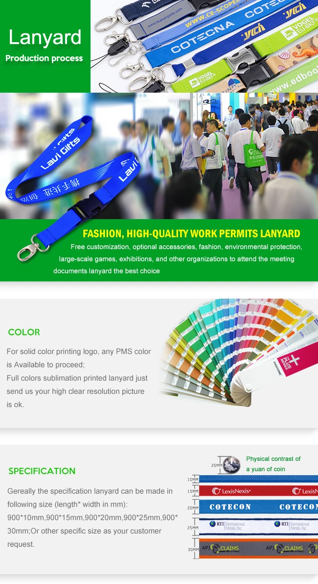 Factory Direct Sale Custom Double Sided Printing Flash Drive USB Lanyard for Promotion